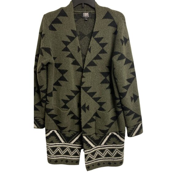 Frye Sweaters - Frye M Long Knit Aztec Southwest Western‎ Cardigan Casual